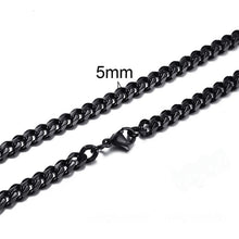 Load image into Gallery viewer, CUBAN LINK 3 TO 7 MM  STAINLESS STEEL NECKLACE FOR MEN CHOKER JEWELRY

