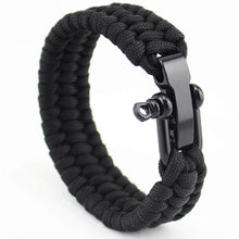 Load image into Gallery viewer, New Arrival Mens Stainless Steel Anchor Shackles Black Leather Bracelet Surf Nautical Sailor Men Wristband Fashion Jewelry

