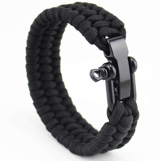 New Arrival Mens Stainless Steel Anchor Shackles Black Leather Bracelet Surf Nautical Sailor Men Wristband Fashion Jewelry