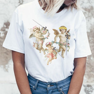 grunge aesthetic t shirt Funny style ulzzang Tumblr women top korean 90s clothing female t-shirt vaporwave tee shirt clothes