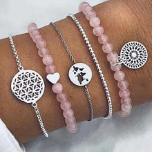 Load image into Gallery viewer, 7 Pcs/set Women Bracelets Boho Retro Shell Moon Star Crystal Beaded Gold Chain Bracelet Set Beach Fashion Bangle Jewelry
