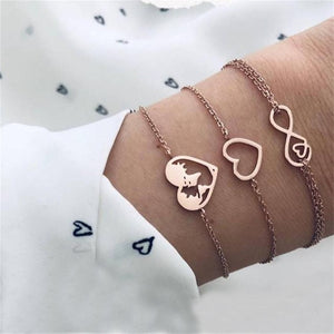 7 Pcs/set Women Bracelets Boho Retro Shell Moon Star Crystal Beaded Gold Chain Bracelet Set Beach Fashion Bangle Jewelry