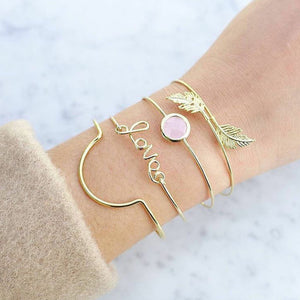 7 Pcs/set Women Bracelets Boho Retro Shell Moon Star Crystal Beaded Gold Chain Bracelet Set Beach Fashion Bangle Jewelry