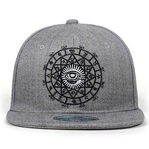 2018 New Fashion Harajuku Men Womens Casual Snapbacks Black grey eye embroidery Cap Hip Hop Hats Baseball Caps Garros