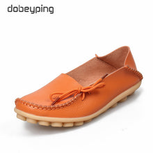 Load image into Gallery viewer, New Moccasins Women Flats 2019 Autumn Woman Loafers Genuine Leather Female Shoes Slip On Ballet Bowtie Women&#39;s Shoe Size 35-44
