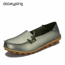Load image into Gallery viewer, New Moccasins Women Flats 2019 Autumn Woman Loafers Genuine Leather Female Shoes Slip On Ballet Bowtie Women&#39;s Shoe Size 35-44

