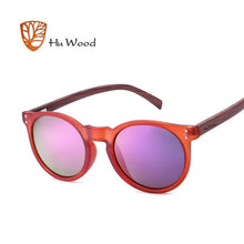 Load image into Gallery viewer, Hu Wood Brand Designer Fashion Unisex Sun Glasses Polarized Coating Mirror Sunglasses Round Male Eyewear For Men/Women GRS8003
