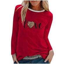 Load image into Gallery viewer, Winter Tshirt Womens Casual Print Shirts O-neck Long Sleeve Top Loose T-shirt 3xl Basic Clothing Camisas De Moda Mujer 2020
