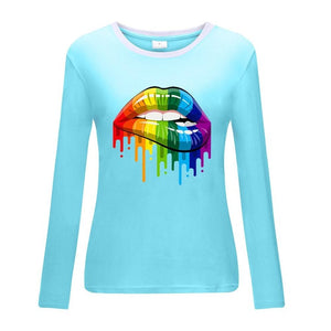 Winter Tshirt Womens Casual Print Shirts O-neck Long Sleeve Top Loose T-shirt 3xl Basic Clothing Camisas De Moda Mujer 2020