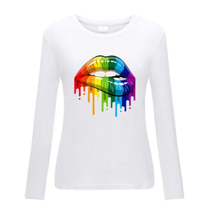 Winter Tshirt Womens Casual Print Shirts O-neck Long Sleeve Top Loose T-shirt 3xl Basic Clothing Camisas De Moda Mujer 2020