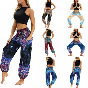 Fashion Bohemian Loose Pant Men Women Casual Hippy Trousers Baggy Aladdin Harem Pant Droppship 20 Colors Штаны для йоги Freeship