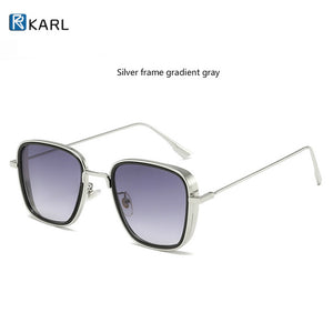 Retro Square Sunglasses Men Tony Stark Sun Glasses Luxury Brand Designer Steampunk Sunglasses Red Black Sunglass Women UV400