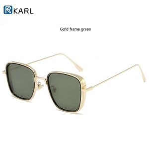 Retro Square Sunglasses Men Tony Stark Sun Glasses Luxury Brand Designer Steampunk Sunglasses Red Black Sunglass Women UV400