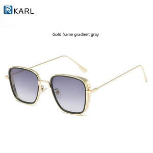Retro Square Sunglasses Men Tony Stark Sun Glasses Luxury Brand Designer Steampunk Sunglasses Red Black Sunglass Women UV400