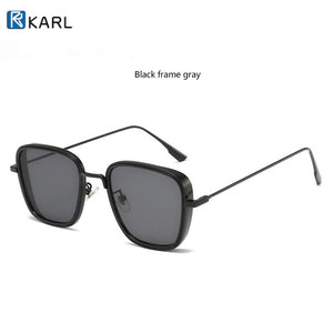 Retro Square Sunglasses Men Tony Stark Sun Glasses Luxury Brand Designer Steampunk Sunglasses Red Black Sunglass Women UV400