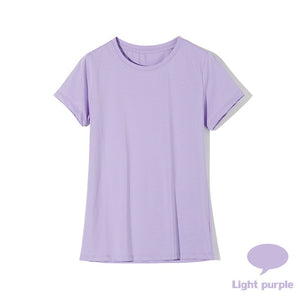 High Quality 18 Color S-3XL Plain T Shirt Women Cotton Elastic Basic T-shirts Female Casual Tops Short Sleeve T-shirt Women 002