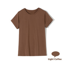 Load image into Gallery viewer, High Quality 18 Color S-3XL Plain T Shirt Women Cotton Elastic Basic T-shirts Female Casual Tops Short Sleeve T-shirt Women 002
