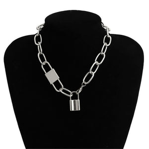 Punk Miami Cuban Choker Necklace Collar Statement Hip Hop Big Chunky Aluminum Gold Color Thick Chain Necklace Women Jewelry