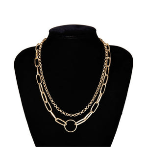 Punk Miami Cuban Choker Necklace Collar Statement Hip Hop Big Chunky Aluminum Gold Color Thick Chain Necklace Women Jewelry