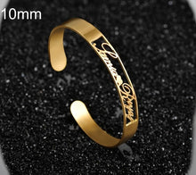 Load image into Gallery viewer, Nextvance Customized Nameplate Name Bracelet Personalized Custom Cuff Bangles  Women Men Rose Gold Stainless Steel Jewelry
