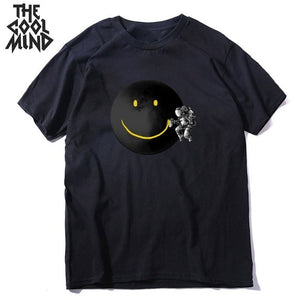 COOLMIND short sleeve 100% cotton cool space men T shirt casual summer loost men tshirt cool o-neck t-shirt male men tee shirt