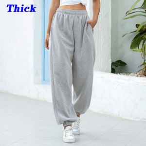 Sweatpants Women Baggy Joggers Women Gray Sports Pants Spring Wide Leg Sweat Pants Oversized Streetwear High Waisted Pants Women