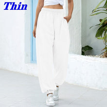 Load image into Gallery viewer, Sweatpants Women Baggy Joggers Women Gray Sports Pants Spring Wide Leg Sweat Pants Oversized Streetwear High Waisted Pants Women
