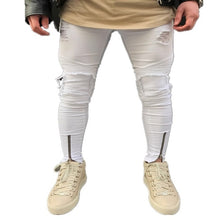 Load image into Gallery viewer, 2020 hot sell men designer jeans black jeans men casual male jean skinny motorcycle high quality denim pants
