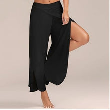 Load image into Gallery viewer, NIBESSER 2020 Summer Chiffon Irregular Side Pants Women Causal Wide Leg Split Trousers Female Solid Elastic Wasit Loose Pants
