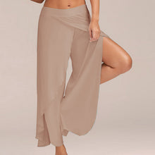 Load image into Gallery viewer, NIBESSER 2020 Summer Chiffon Irregular Side Pants Women Causal Wide Leg Split Trousers Female Solid Elastic Wasit Loose Pants
