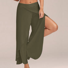 Load image into Gallery viewer, NIBESSER 2020 Summer Chiffon Irregular Side Pants Women Causal Wide Leg Split Trousers Female Solid Elastic Wasit Loose Pants
