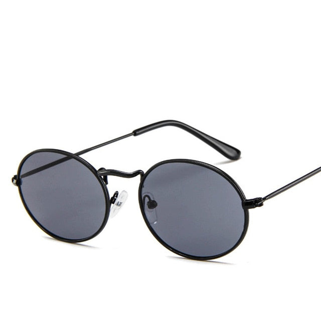 2020 Oval Women Sunglasses Men Glasses Lady Luxury Retro Metal Sun Glasses Vintage Mirror UV400 oculos de sol