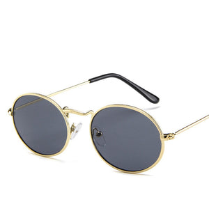 2020 Oval Women Sunglasses Men Glasses Lady Luxury Retro Metal Sun Glasses Vintage Mirror UV400 oculos de sol