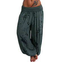Load image into Gallery viewer, New Fashion Women Ladies Printed Band Width Loose Leg Pants Women&#39;s Casual Full Length Harem Pants брюки женские #s
