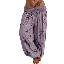 Load image into Gallery viewer, New Fashion Women Ladies Printed Band Width Loose Leg Pants Women&#39;s Casual Full Length Harem Pants брюки женские #s
