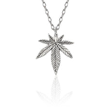 Load image into Gallery viewer, Fashion Trendy Maple Leaf Necklace Hemp Leaf Pendant Charm Chain Necklace For Women Men Gifts Jewelry Accessories Long 50cm
