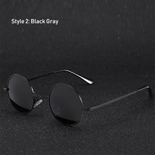 Load image into Gallery viewer, Retro Classic Vintage Round Polarized Sunglasses Men Brand Designer Sun Glasses Women Metal Frame Black lens Eyewear Driving
