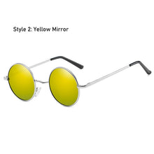 Load image into Gallery viewer, Retro Classic Vintage Round Polarized Sunglasses Men Brand Designer Sun Glasses Women Metal Frame Black lens Eyewear Driving
