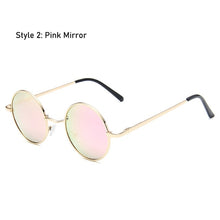 Load image into Gallery viewer, Retro Classic Vintage Round Polarized Sunglasses Men Brand Designer Sun Glasses Women Metal Frame Black lens Eyewear Driving
