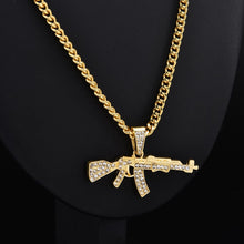 Load image into Gallery viewer, Fashion Choker Necklaces for Women 2020 Gun Pendant Crystal Rhinestone Chain Necklace Women Men Punk Chains Jewelry Gift
