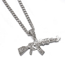 Load image into Gallery viewer, Fashion Choker Necklaces for Women 2020 Gun Pendant Crystal Rhinestone Chain Necklace Women Men Punk Chains Jewelry Gift

