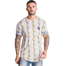 Load image into Gallery viewer, Casual Men T-shirt Stripe Summer Man Tshirt Fashion Tops Streetwear Male T-shirts Hip Hop Brand Clothing Mens Tee T Shirt Men
