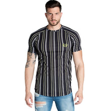 Load image into Gallery viewer, Casual Men T-shirt Stripe Summer Man Tshirt Fashion Tops Streetwear Male T-shirts Hip Hop Brand Clothing Mens Tee T Shirt Men
