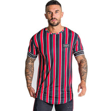 Load image into Gallery viewer, Casual Men T-shirt Stripe Summer Man Tshirt Fashion Tops Streetwear Male T-shirts Hip Hop Brand Clothing Mens Tee T Shirt Men
