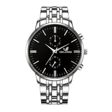 Load image into Gallery viewer, Hommes montres nouveau ORLANDO mode montre à Quartz hommes argent plaqué or en acier inoxydable montre-bracelet Masculino Relogio livraison directe
