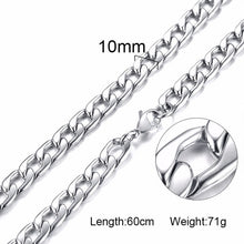 Load image into Gallery viewer, Solid Necklace Curb Chains Link Men Choker Stainless Steel Male Female Accessories Fashion
