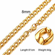 Load image into Gallery viewer, Solid Necklace Curb Chains Link Men Choker Stainless Steel Male Female Accessories Fashion

