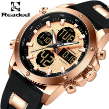 Load image into Gallery viewer, Top Brand Luxury Mens Watches Men Watch Chronograph Gold Quatz Digital Led Sport Watch Men Male Clock Man Waterproof Wristwatch
