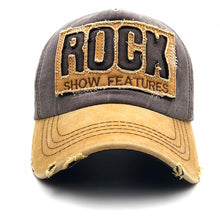 Load image into Gallery viewer, 2019 High Quality Letter ROCK Embroidery Cotton Baseball Cap For Men Women Gorras Snapback Outdoor Sport Sun Hat
