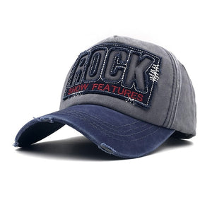 2019 High Quality Letter ROCK Embroidery Cotton Baseball Cap For Men Women Gorras Snapback Outdoor Sport Sun Hat